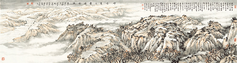 近现代 横幅大幅山水020王雅琴 大山水 300x80cm